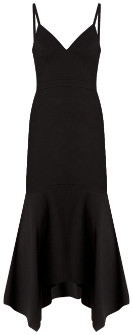 AQUA Asymmetric Flounce Cocktail Dress ...